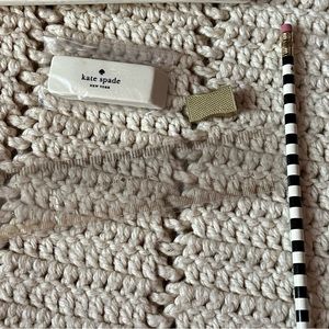 Kate spade pencil tote with accessories